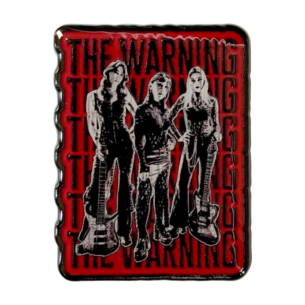 The Warning - Stacked Pin - Red/Black